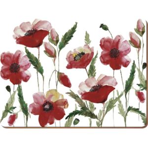 Creative Tops Korkové prostírání Watercolour Poppy Rozměry: 29x40cm - 4ks ID5176715