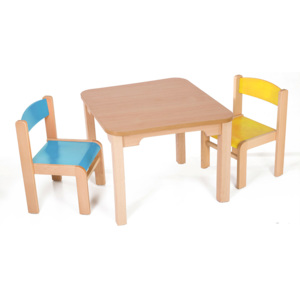 Hajdalánek Dětský stolek MATY + židličky LUCA (modrá, žlutá) MATYLUCAMOZL
