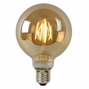 LUCIDE Bulb LED G95 Filament E27/5W 400LM 2700K Amber, žárovka, zářivka