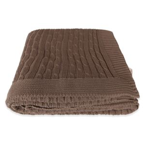 Hnědá bavlněná deka Homemania Decor Softy, 130 x 170 cm