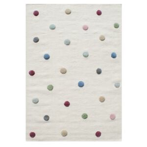 Livone Dětský koberec barevné puntíky barva: krémová, Velikost: 100 x 160