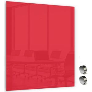Skleněná magnetická tabule MEMOBOARDS 80x60 cm červená