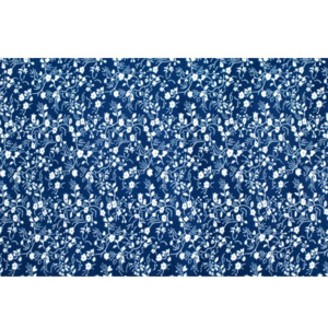 Podpěrová VĚTVIČKY modré pozitiv metráž bavlna