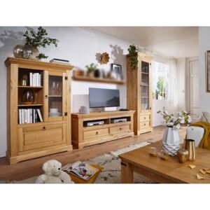 VÝPRODEJ: Nábytek do obývacího pokoje ve venkovském stylu ARRE borovice masiv/barva dub