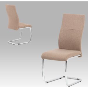 Artium Jídelní židle, cappuccino látka, chrom - DCL-450 CAP2