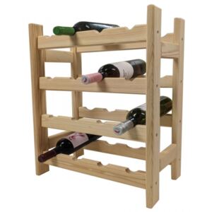 Dřevěný stojan na víno pro 16 lahví