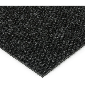 FLOMAT Černá kobercová zátěžová vnitřní čistící zóna Fiona - 50 x 200 x 1,1 cm