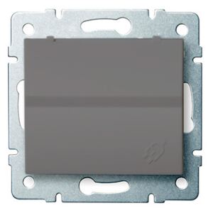 Kanlux Logi zásuvka jednonásobná s krytkou IP44 grafit 25265