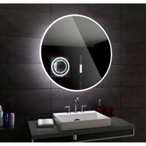 Koupelnové zrcadlo kulaté DELHI s LED podsvícením Ø 70 cm IP44, zrcátko osvětlené, NEUTRALNÍ