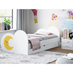 Dětská postel MĚSÍČEK 160x80 cm, se šuplíkem (11 barev) + matrace ZDARMA