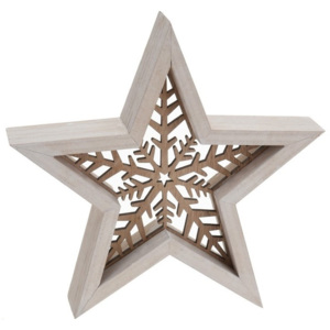 Emako Dekorativní figurka Hvězda, bílá