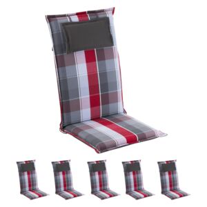 Blumfeldt Donau, polstry, polstry na židli, vysoké opěradlo, zahradní židle, polyester 50 x 120 x 6 cm