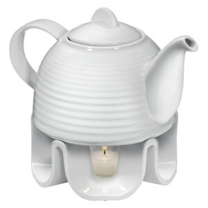 Cilio Porcelánová čajová konvice s ohříváčkem 1,1 l