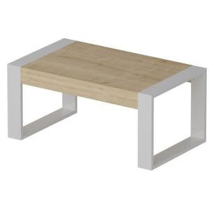 Konferenční stolek RETRO dub/bílá