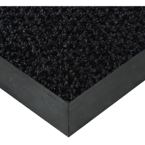 FLOMAT Černá textilní vstupní vnitřní čistící rohož Alanis - 50 x 80 x 0,75 cm