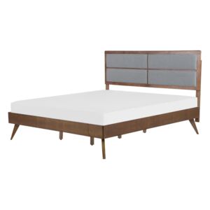 Manželská postel 180 cm POSE (s roštem) (tmavé dřevo)