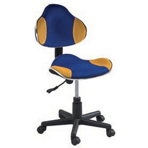 Kancelářská židle PORT, 80-92x48x41x38-50, modrá/žlutá