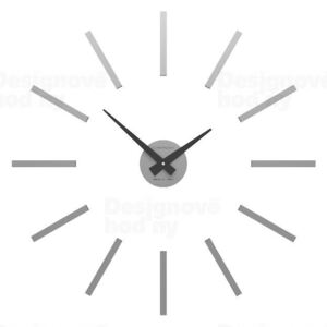 CalleaDesign 10-301 stříbrná-2 - ral9006 62cm nalepovací hodiny