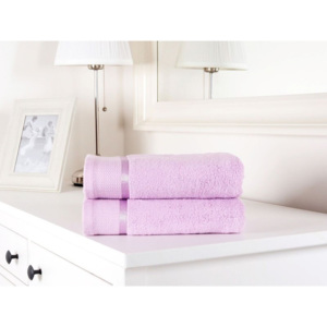2x Fialové froté ručníky bavlněné 50x100 Fluffy (500g/m2)
