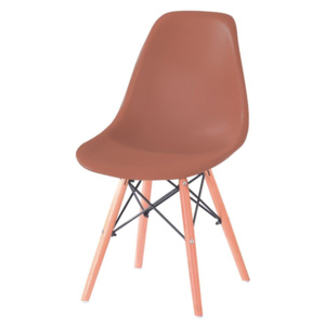Jídelní židle s ergonomickým tvarem F501 hnědá