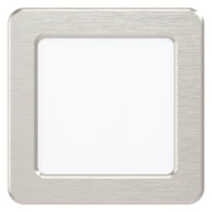 Zápustné LED světlo FUEVA 5, 5,5W, teplá bílá, 117x117mm, hranaté, stříbrné Eglo FUEVA 5 99167