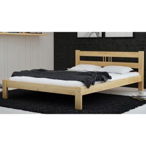 Dřevěná postel Nikola 140x200 + rošt ZDARMA bílá