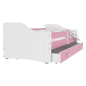 Dětská postel SWEETY, 140x80, růžová/bílá