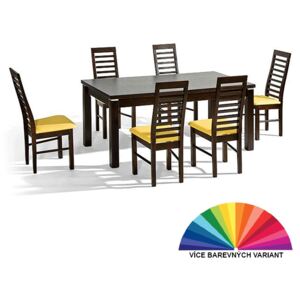 Jídelní sestava - jídelní stůl NATAN + 6x židle P31 - dřevotříska