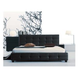FIDEL postel 150x200cm / Pu černá vč roštu
