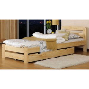 Dřevěná postel Lidia 90x200 + rošt ZDARMA dub