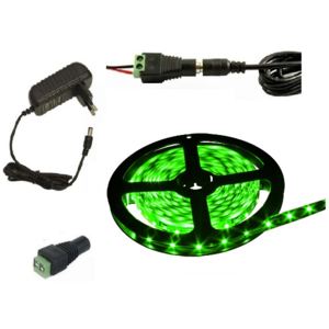 Lighting LED pásek 5050 2,5metru/150diod 31W voděodolný zelený + zdroj (Voděodolný LED pásek 2,5 metrů komplet)