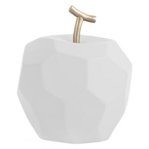 Time for home Bílá betonová dekorace Origami Apple
