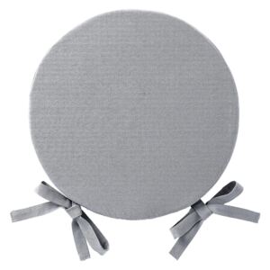 Blancheporte Kulaté sedáky na židle, jednobarevné plátno perlová šedá 40x40cm