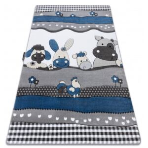 Dětský kusový koberec PetMe Farma - modrý