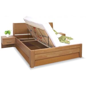 Zvýšená postel Concepta 2, s úložným prostorem, masiv buk , 160x200 cm