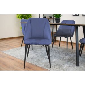 Sametová židle VENEZIA modrá