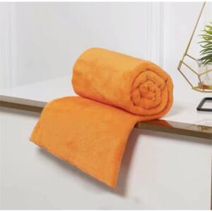 Bavlissimo Fleecová deka 175 x 225 cm oranžová