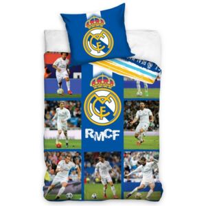 Carbotex • Bavlněné povlečení FC Real Madrid - motiv fotografie hráčů RMCF - 70 x 80 + 140 x 200 cm | Oficiální produkt Realmadrid
