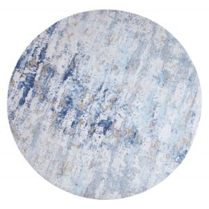 Kulatý koberec MODERN ART 150 CM modro-béžový Textil | Koberce