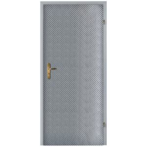 STANDOM - Koženkové čalounění dveří vzor Steampunk-loft kapky stříbrná pro dveře 80 cm