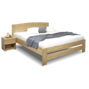 Dřevěná postel dvoulůžko Justina, masiv dub , 160x200 cm