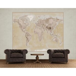 1Wall fototapeta Geografická mapa světa 158x232 cm