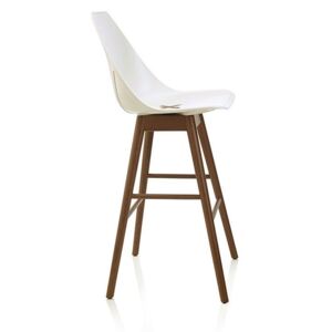 X barová židle na dřevěné podnoži