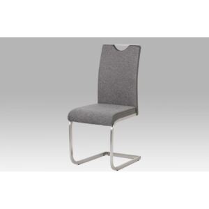 Jídelní židle HC-921 látka + koženka / broušený nerez Autronic