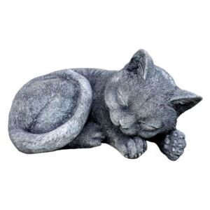 Zahradní betonová dekorace spící kotě - 20*15*8 cm