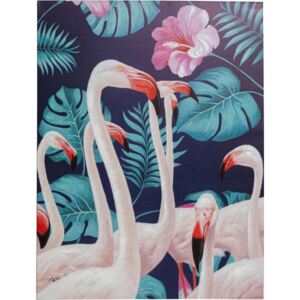 KARE DESIGN Ručně malovaný obraz Flamingo Road Nature 122x92cm