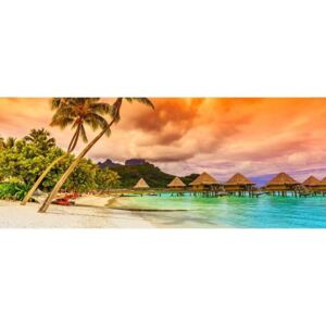 Panoramatické vliesové fototapety na zeď Polynésie | MP-2-0211 | 375x150 cm