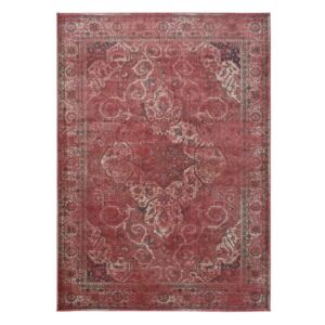 Červený koberec z viskózy Universal Lara Rust, 60 x 110 cm