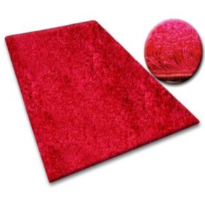 Kusový koberec Iria SHAGGY tmavě červený 80x150