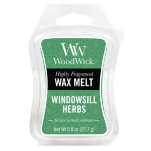 WoodWick vonný vosk Bylinková zahrádka 23g (Windowsill Herbs. Jiskřivý citrus, petržel, divoká levandule s tóny pepře a ovocným pižmem...)